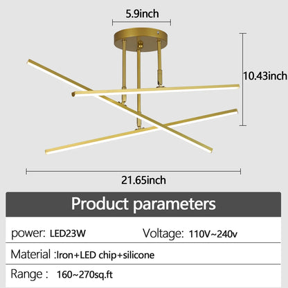 Moderner LED-Decken-Chandelier - Nordischer Stil für Wohnzimmer, Esszimmer und Schlafzimmer