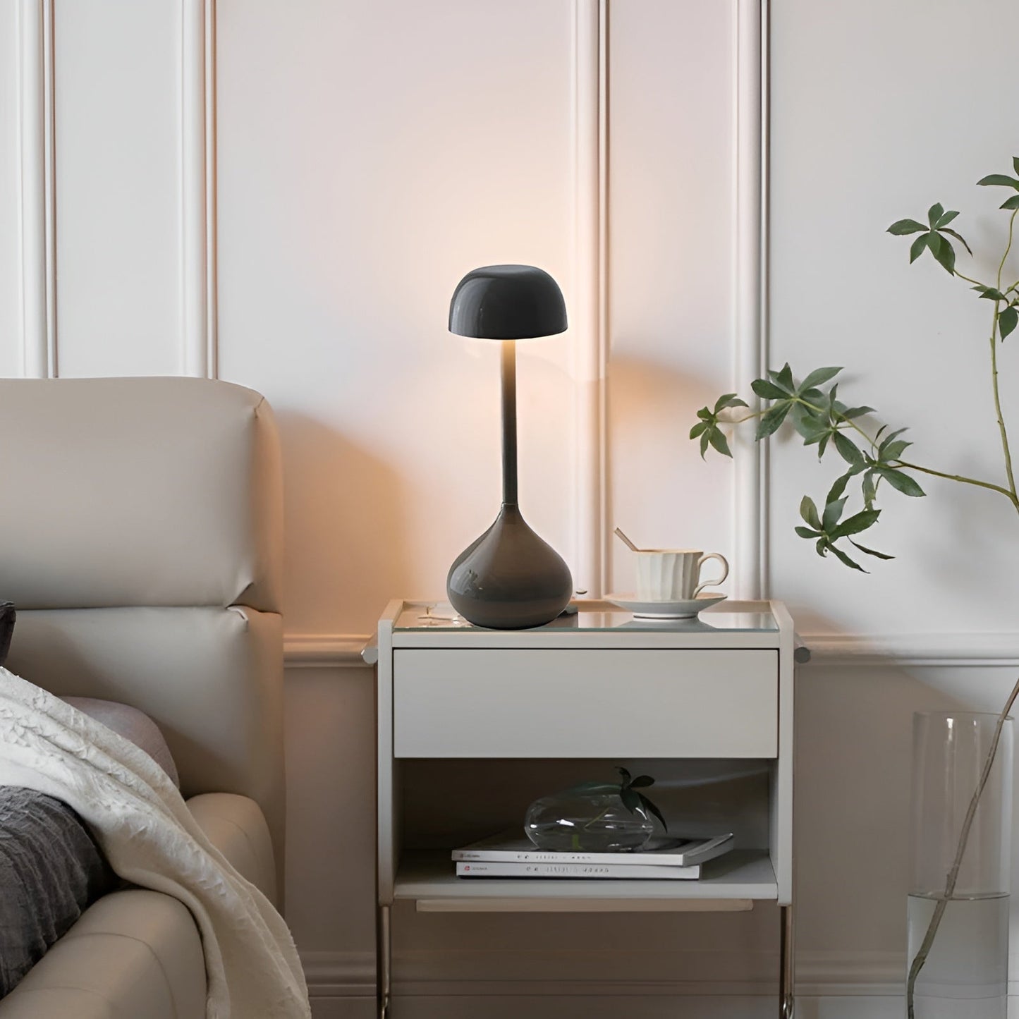 Garduru Lampe – Kabellose dimmbare Pilz-Tischleuchte