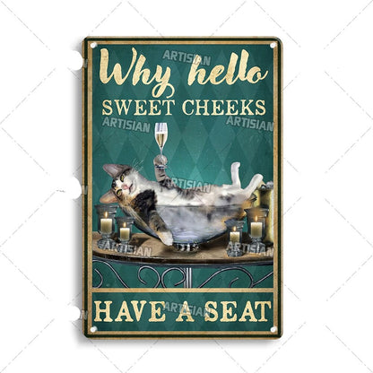 Vintage Cat | Metallposter