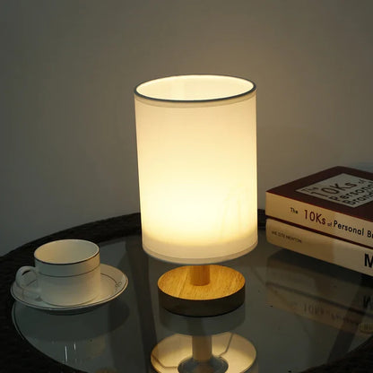 Royallure USB Retro Nachttischlampe – Elegantes Stoffdesign