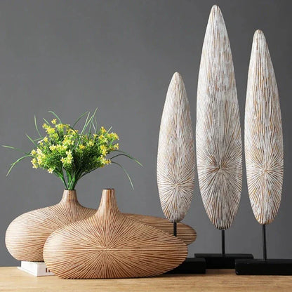 Garduru Sahara Skulpturierte Vase | Handgefertigt | Moderne Deko für Zuhause | Elegantes Design