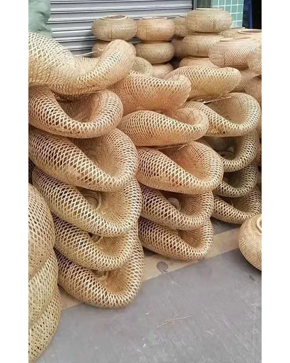 Bamboo Geflochtene Pendelleuchte - Handgefertigte Rattan Hängelampe