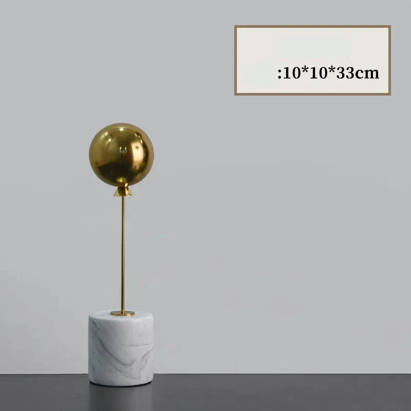 Ballon Marmor Basis Metall Ornamente