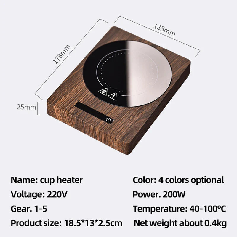 Royaleva Tassenheizgerät – 5-Temperatur Kaffee- & Teewärmepad für Schreibtisch & Büro