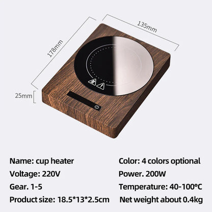 Royaleva Tassenheizgerät – 5-Temperatur Kaffee- & Teewärmepad für Schreibtisch & Büro