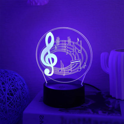 3D musikalische Noten Nachtlicht