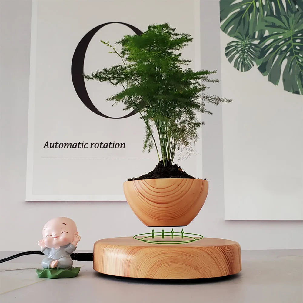 Schwebender Luft-Bonsai-Topf – Magnetischer schwebender Pflanzer für stilvolle Innenbegrünung