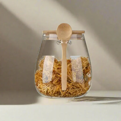 Luftdichter Glasbehälter für Zucker, Tee und Kaffee – Hochwertiges Glas mit hermetischem Deckel für Frische