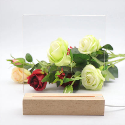LED Holzlichtanzeige Basis – USB Holzständer für Kristall- und Harzkunst