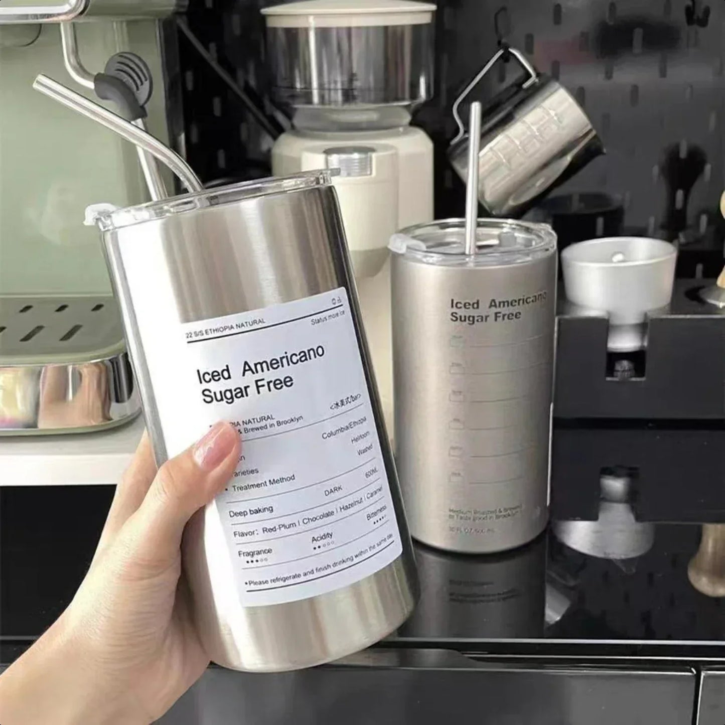 Isolierte Kaffeetasse mit doppelter Wand aus Edelstahl - ThermiCup™
