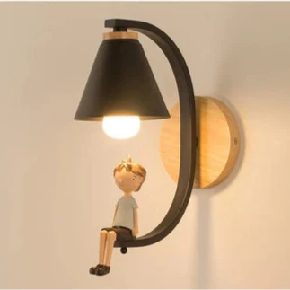 Weiße verspielte Glüh-Wandlampe