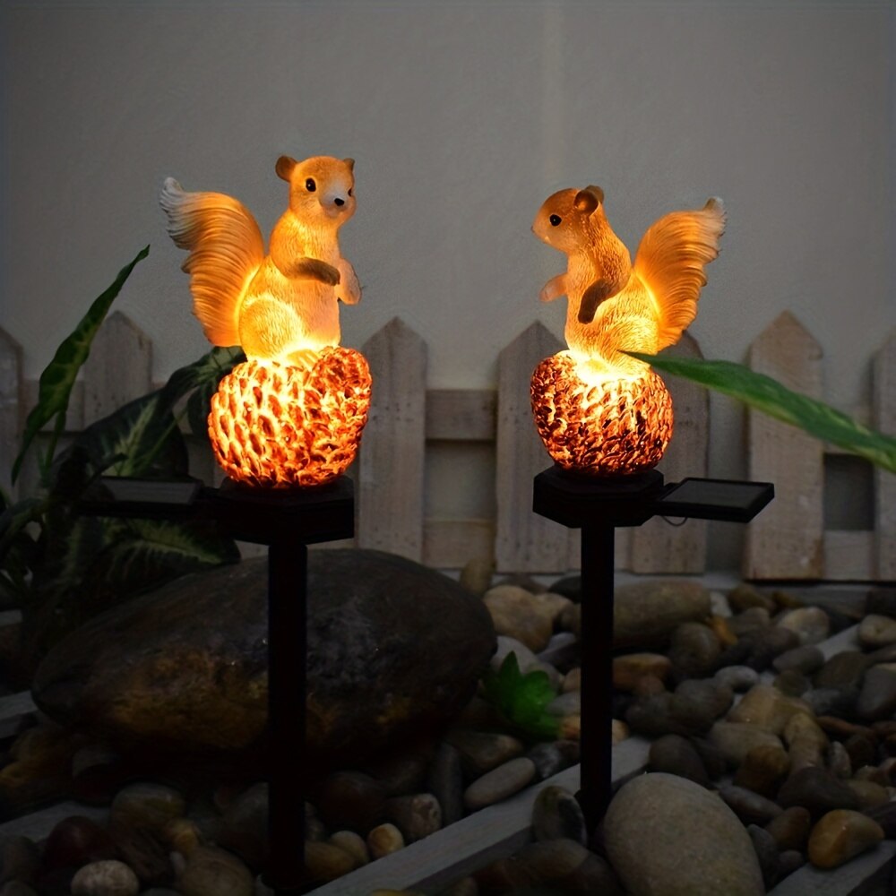 Solar Squirrel Landscape Lights: Außenbeleuchtung