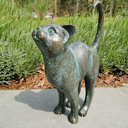 Verzaubernde Gartenkatzen-Statuen - Purr-fekte Harzdekoration