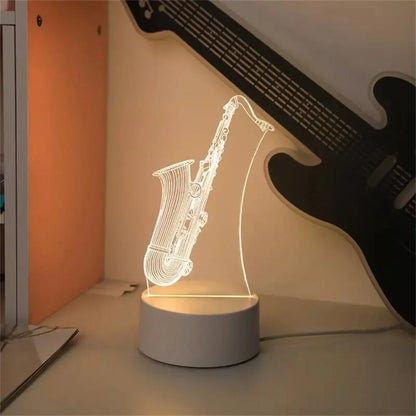 Saxophon 3D Nachtlicht