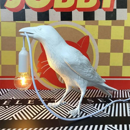 Garduru Raven Lampe: Vintage E14 Glühbirne Nachttisch & Büro Dekor