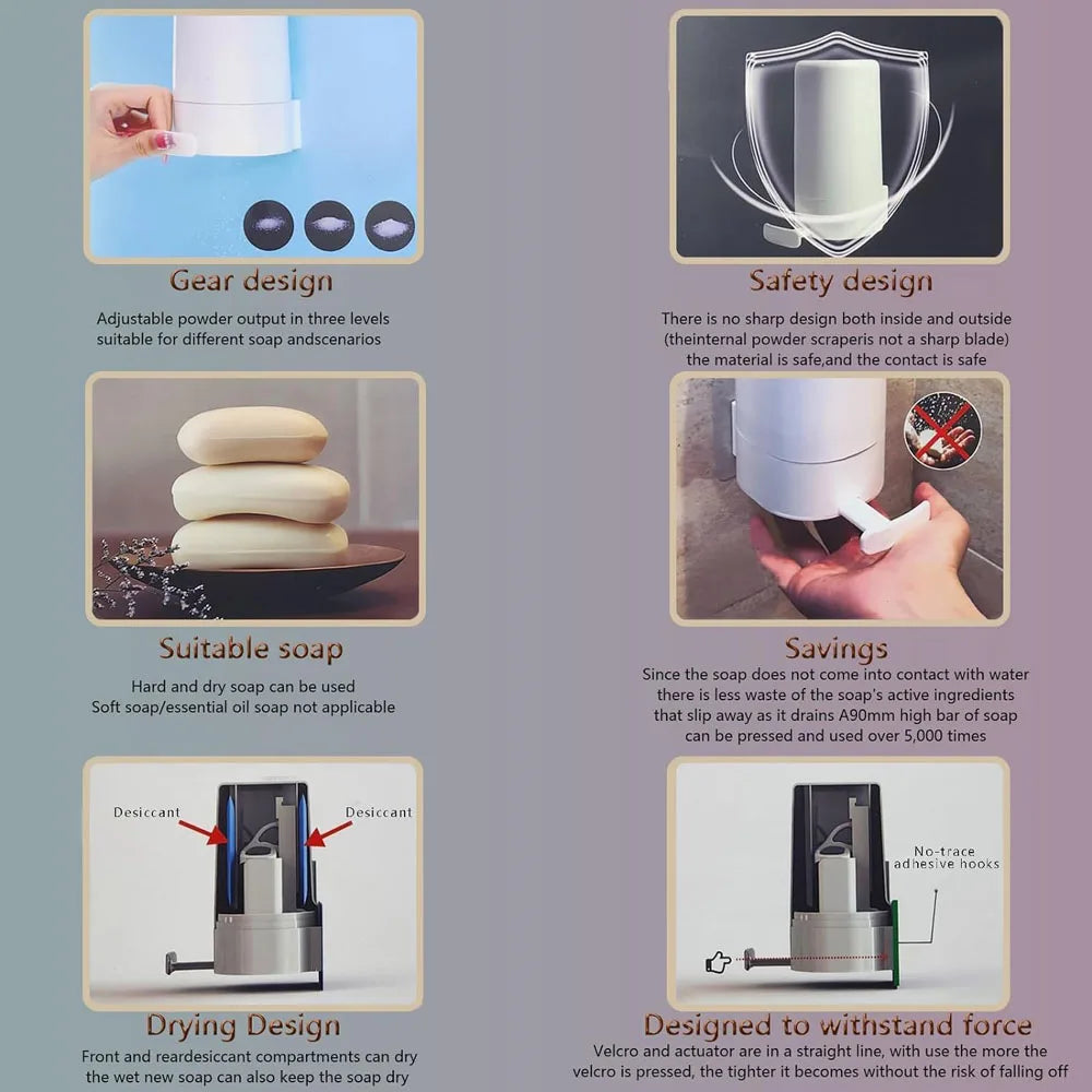 Wandmontierter Seifenspender mit Grinder