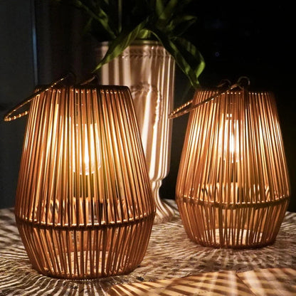 Royelux Handgewebte Solar Gartensolarleuchte - Wasserdichte dekorative Außenlampe