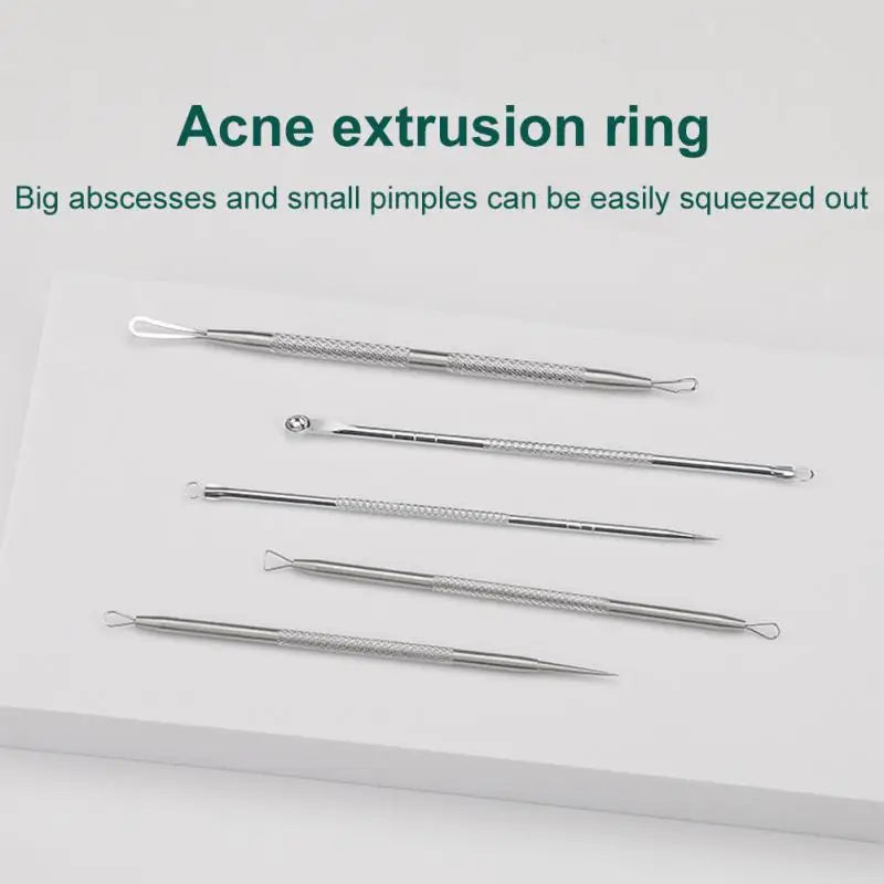 Akne- und Mitesserentferner-Nadeln-Set - Edelstahl-Porenreiniger-Werkzeug