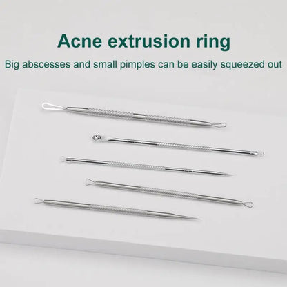 Akne- und Mitesserentferner-Nadeln-Set - Edelstahl-Porenreiniger-Werkzeug