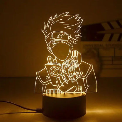 Naruto 3D LED Nachtlampe – Anime Licht mit Kakashi, Sasuke & Naruto