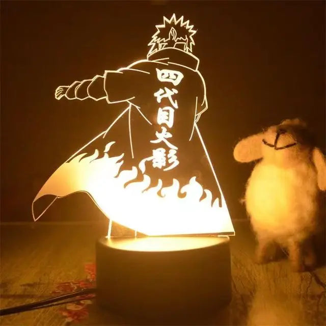 Naruto 3D LED Nachtlampe – Anime Licht mit Kakashi, Sasuke & Naruto