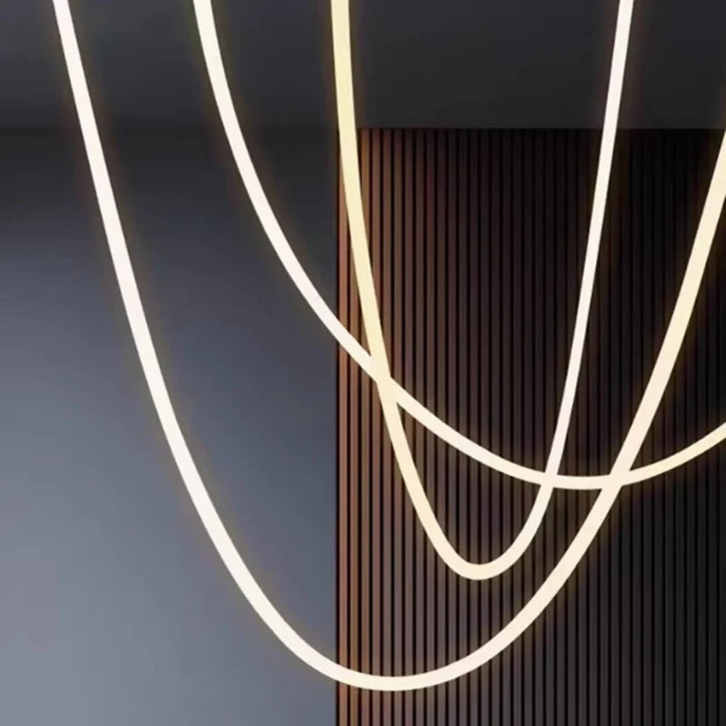Minimalistisches Linienkunst-Design Kronleuchter Wohnzimmer Esszimmer Dekoration Kronleuchter Flur LED-Beleuchtung