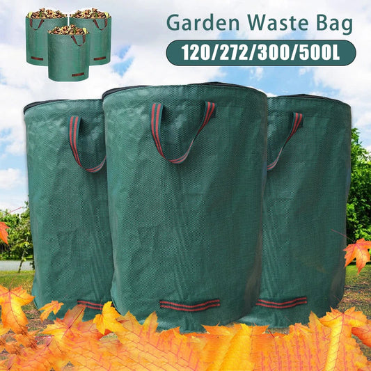 Gartenabfalltasche mit Deckel – Faltbare Laubsammlung Aufbewahrung