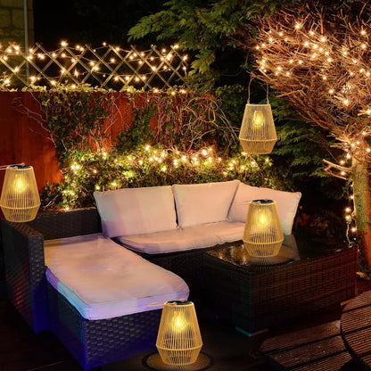 Royelux Handgewebte Solar Gartensolarleuchte - Wasserdichte dekorative Außenlampe