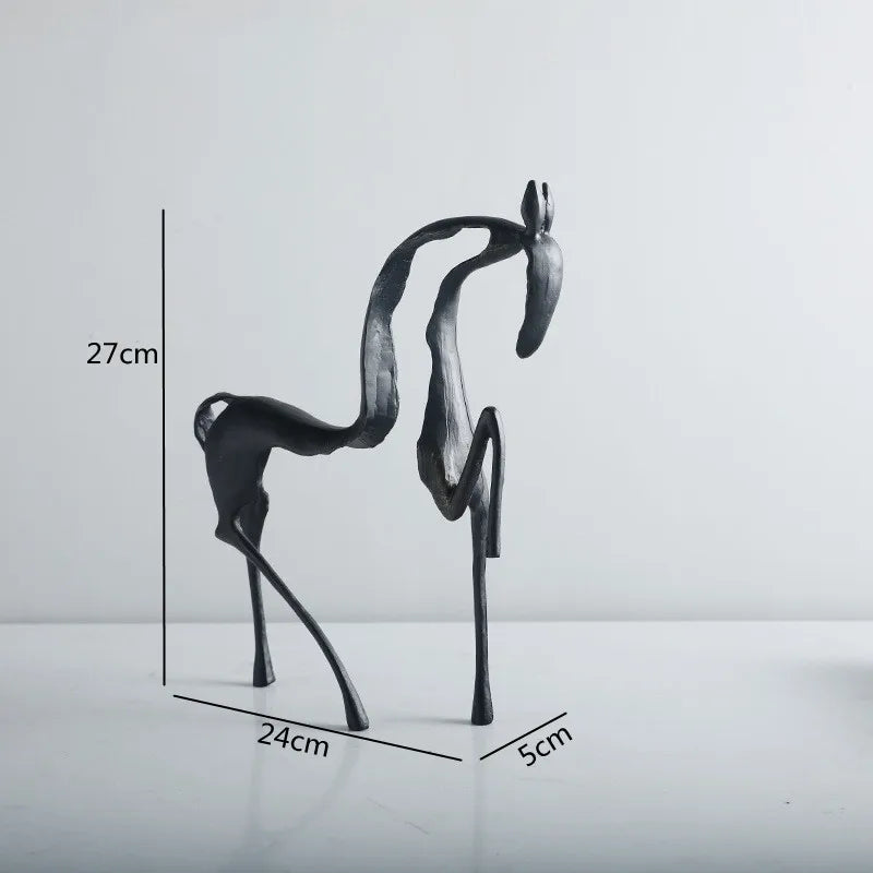 Abstrakte Metall Pferde Skulptur