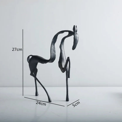 Abstrakte Metall Pferde Skulptur