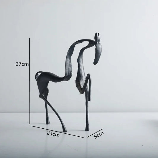 Abstrakte Metall Pferde Skulptur