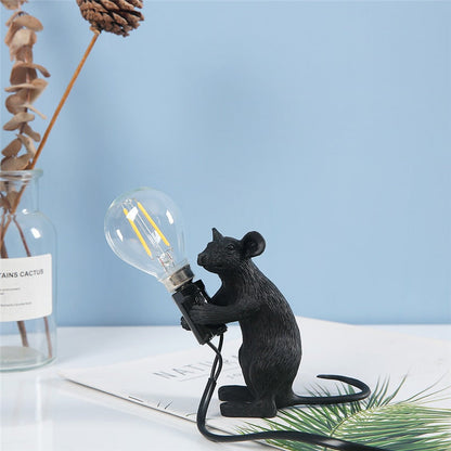 Royaleva Say Cheese Maus Tischlampe - Künstlerische Harz LED Licht Dekor