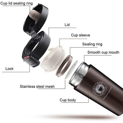 380ml Edelstahl Vakuum-Isolierter Kaffeebecher - Doppelwandige Teetasse für Outdoor-Sport, Auslaufsichere Reiseflasche