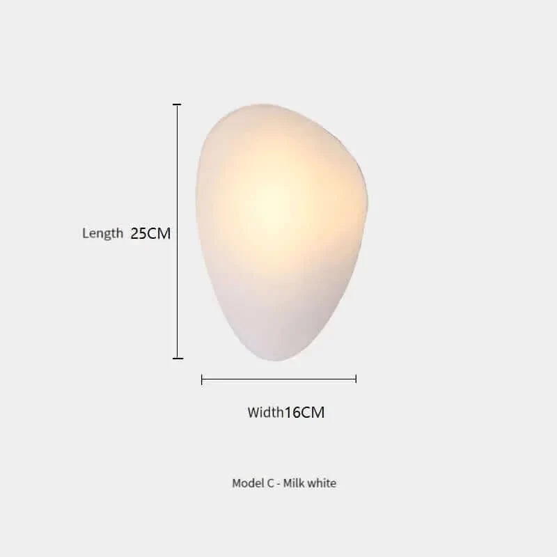 Elegante Mattglas Kiesel Wandlampe - Minimalistischer Nordischer Stil