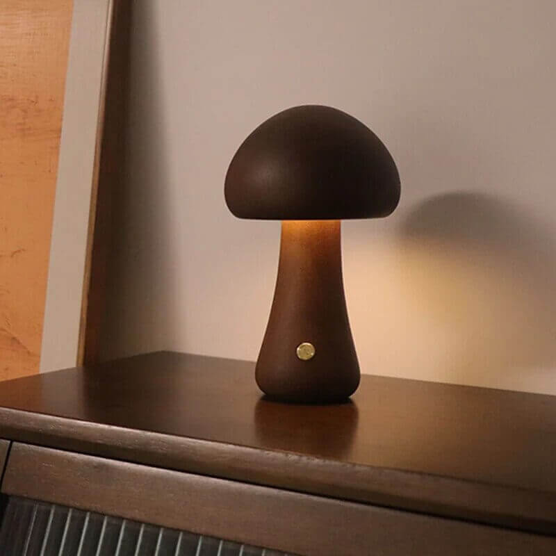 Portabler Dimmbarer 60s Italienischer Designer Pilz Tischlampe