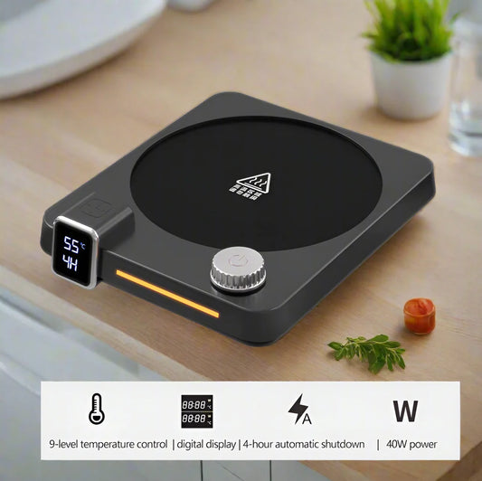 Royaleva Kaffeetassenheizpad – 9-Geschwindigkeits-Temperaturanpassung, LED-Anzeige, automatische Abschaltung
