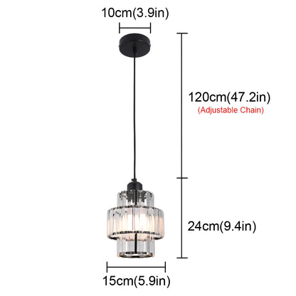 Garduru Runde Abgestufte Kristall-Deckenleuchte aus Glas | Modernes Design | Elegante Beleuchtung | Dimmbar