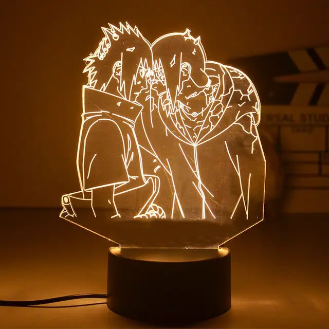 Naruto 3D LED Nachtlampe – Anime Licht mit Kakashi, Sasuke & Naruto