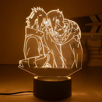 Naruto 3D LED Nachtlampe – Anime Licht mit Kakashi, Sasuke & Naruto