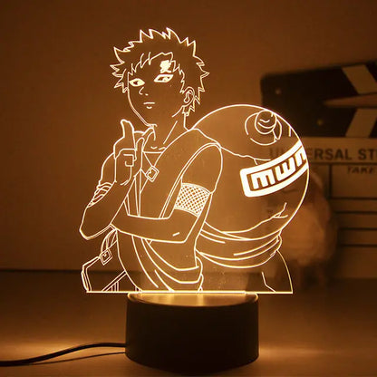 Naruto 3D LED Nachtlampe – Anime Licht mit Kakashi, Sasuke & Naruto