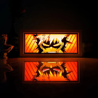 Anime 3D LED Lichtbox – Dragon Ball-inspirierte Papierschnitt-Nachtlampe mit Fernbedienung