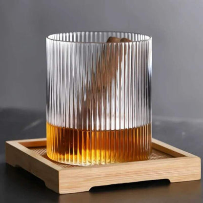 Set von 300ML geripptem Mi-Century Modern Old Fashioned Glas