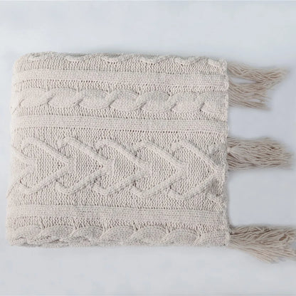 Garduru - Weiche Chenille-Strickdecke für Bett und Sofa