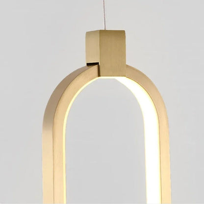 Ring LED Pendelleuchte, Gold