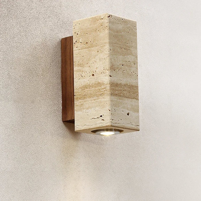 Stein Wandlicht mit natürlichem Travertin-Design