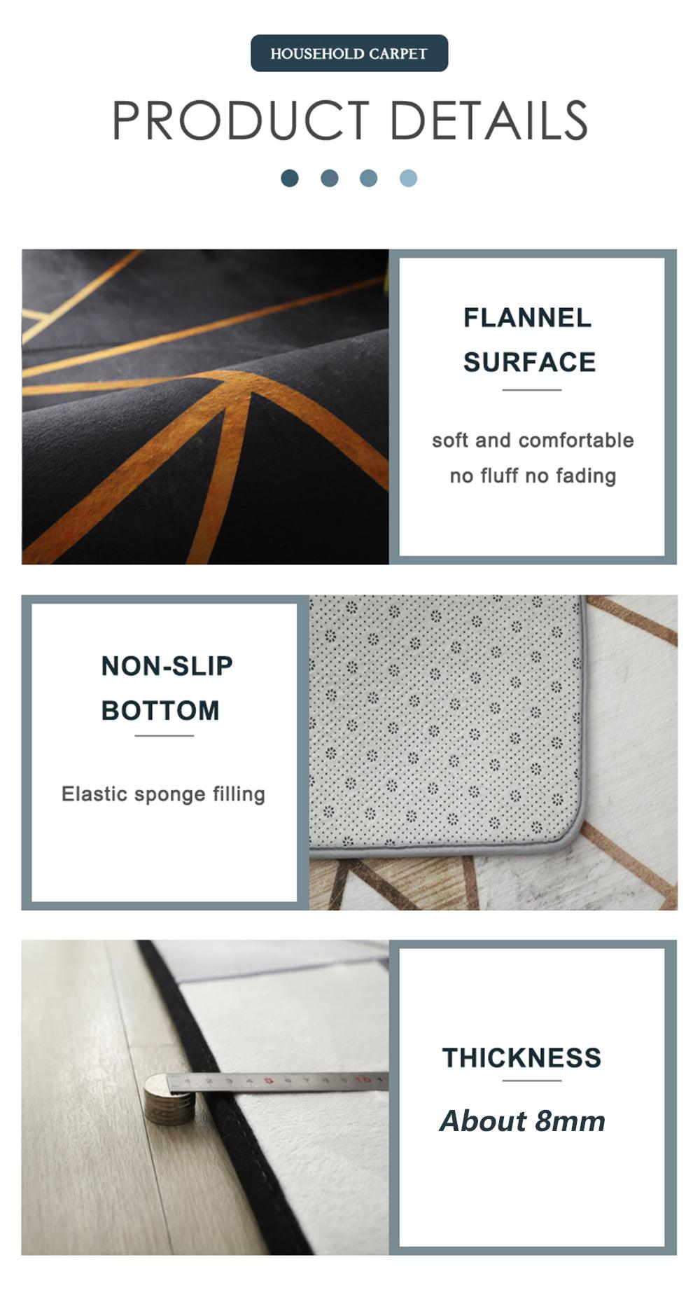 Runde dekorative Teppiche im modernen Stil │ Großer Flanellteppich in neutralen Tönen │ Minimalistische, schlichte Lounge-Bodenmatte