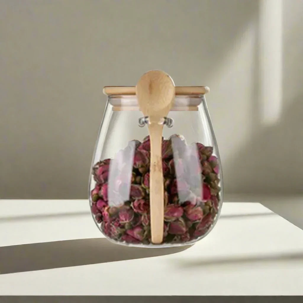 Luftdichter Glasbehälter für Zucker, Tee und Kaffee – Hochwertiges Glas mit hermetischem Deckel für Frische