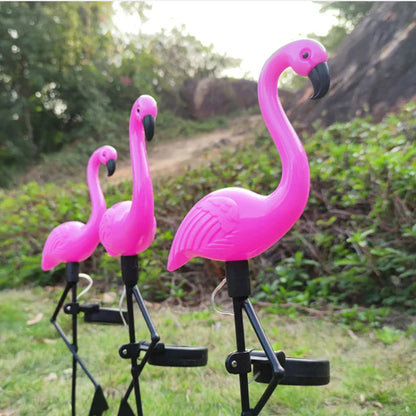 Garduru Außen Flamingo Lampen Set | Wasserdichtes LED Licht | Rasen Garten Dekor Sonnenbeleuchtung - Flamp