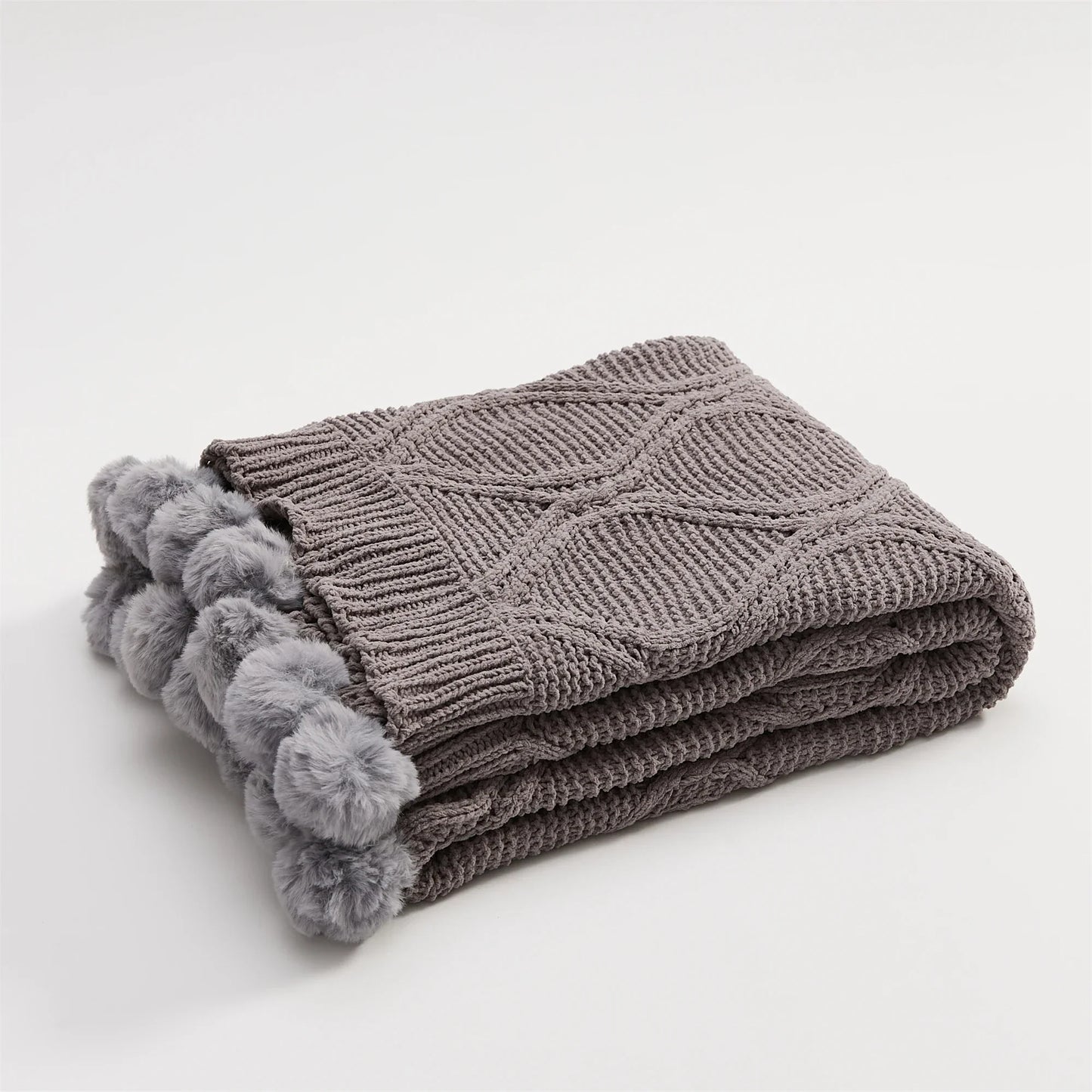 Garduru - Weiche Chenille-Strickdecke für Bett und Sofa