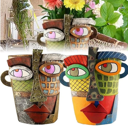 Bunter Gesichts-Blumentopf – Kreative Deko für Zuhause und Garten